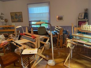 Paula Hissett's loom room