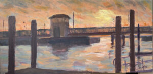 Painting of Neuse River Drawbridge in New Bern, NC